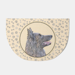 Belgian Tervuren Painting - Cute Original Dog Art Doormat