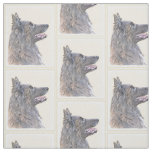 Belgian Tervuren Painting - Cute Original Dog Art Fabric