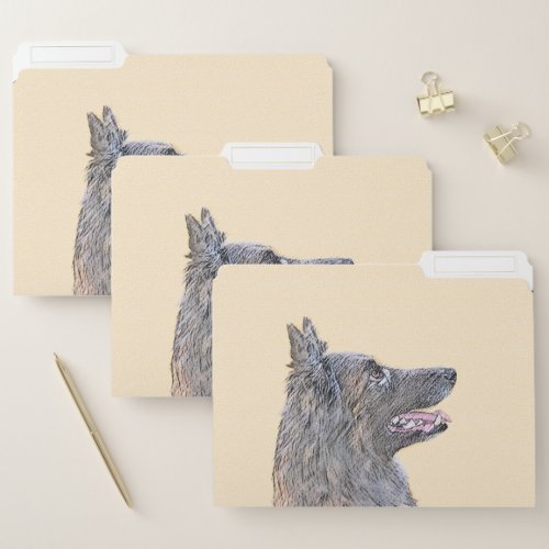 Belgian Tervuren Painting _ Cute Original Dog Art File Folder