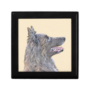Belgian Tervuren Painting - Cute Original Dog Art Gift Box