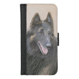 Belgian Tervuren Painting - Cute Original Dog Art iPhone 8/7 Wallet Case