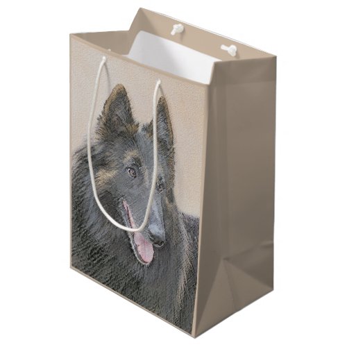 Belgian Tervuren Painting _ Cute Original Dog Art Medium Gift Bag