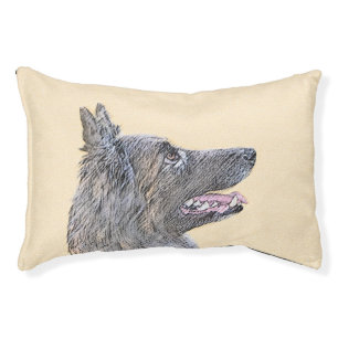 Belgian Tervuren Painting - Cute Original Dog Art Pet Bed