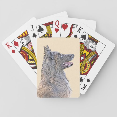 Belgian Tervuren Painting _ Cute Original Dog Art Playing Cards