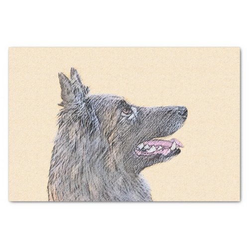 Belgian Tervuren Painting _ Cute Original Dog Art Tissue Paper