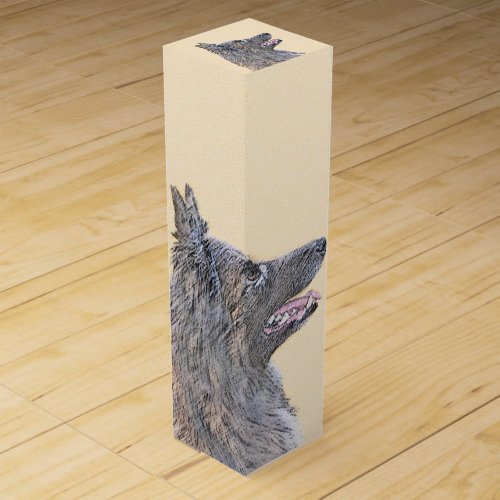 Belgian Tervuren Painting _ Cute Original Dog Art Wine Box