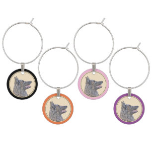 Belgian Tervuren Painting - Cute Original Dog Art Wine Charm