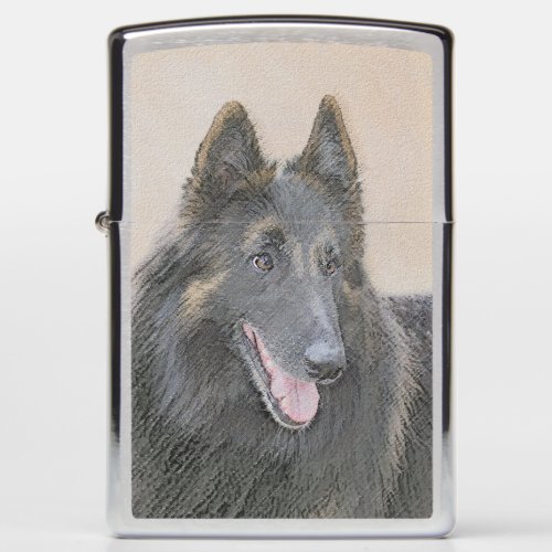 Belgian Tervuren Painting _ Cute Original Dog Art Zippo Lighter