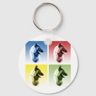 Belgian Tervuren Pop Art Keychain
