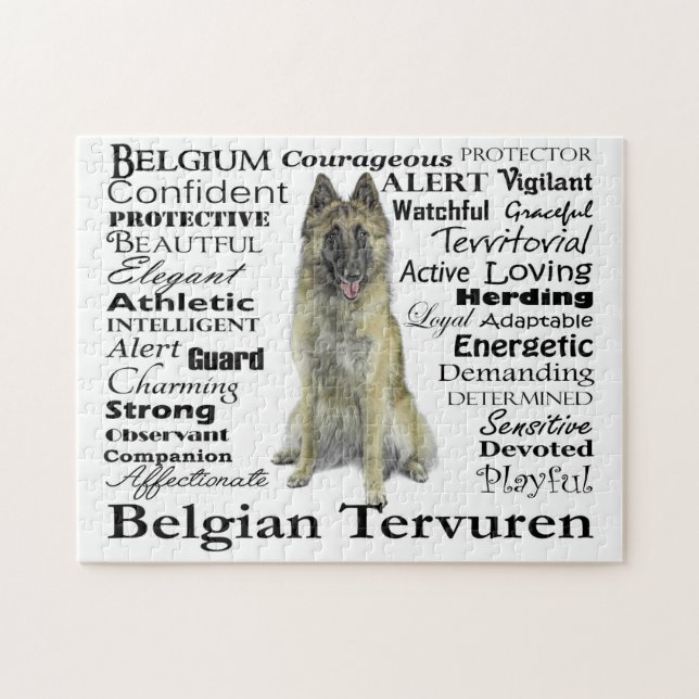 Belgian Tervuren Traits Puzzle (Horizontal)