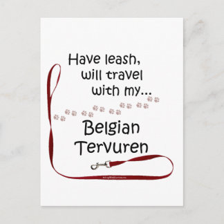 Belgian Tervuren Travel Leash Postcard