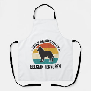 Belgian Tervuren Vintage Dog Lover Shirt Design_1 Apron