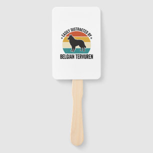 Belgian Tervuren Vintage Dog Lover Shirt Design_1 Hand Fan