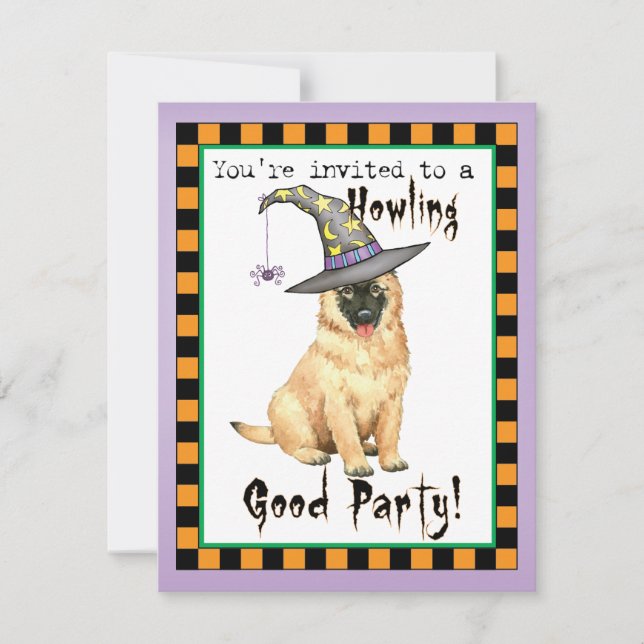 Belgian Tervuren Witch Invitation (Front)