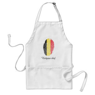 Belgian touch fingerprint flag adult apron