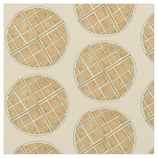 Belgian Waffle Breakfast Food Waffles Foodie Fabric