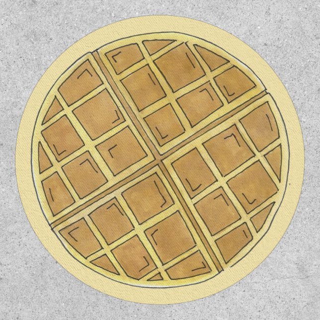 Belgian Waffle Diner Brunch Food Restaurant Chef Patch (Front)