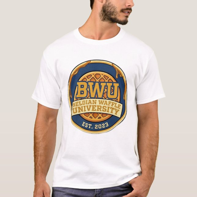 Belgian Waffle University Ajay T-Shirt (Front)