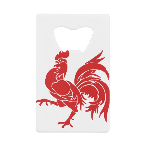 Belgian Walloon Rooster Credit Card Bottle Opener