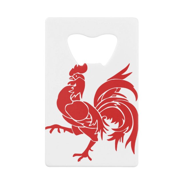Belgian Walloon Rooster Credit Card Bottle Opener (Front)