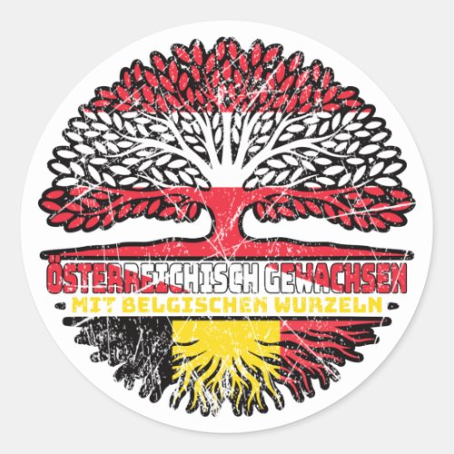 Belgien Belgisch sterreichisch sterreich Baum Classic Round Sticker