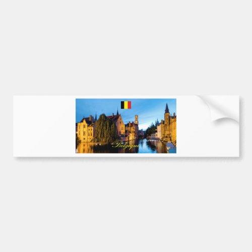 Belgique Medieval Bruges _ Pro Photo Bumper Sticker