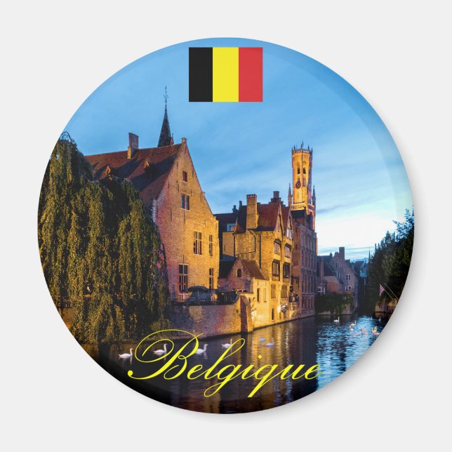 Belgique Medieval Bruges - Pro Photo Magnet (Front)