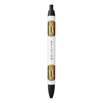 Belgium #1 Black Ink Pen by MarianaEwa at Zazzle