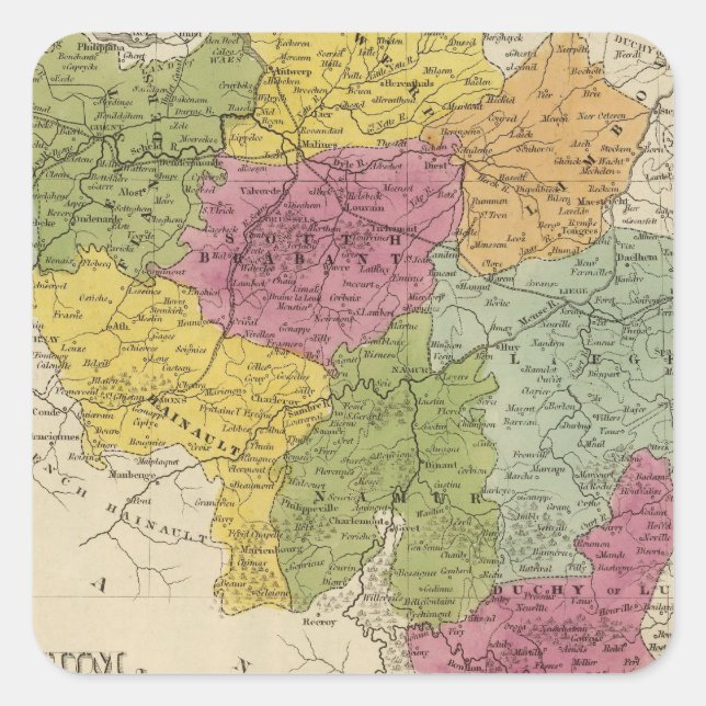 Belgium 2 square sticker (Front)