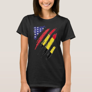 Belgium American Grown Flag USA Patriot Heritage M T-Shirt
