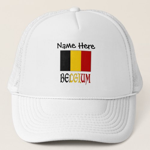 Belgium and Belgian Flag Personalized  Trucker Hat