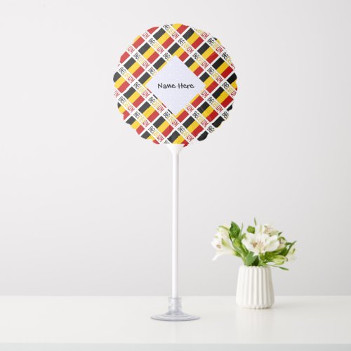 Belgium and Belgian Flag Tiled Personalized  Balloon
