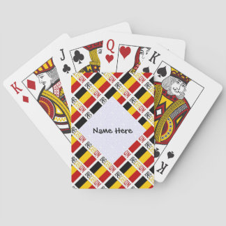 Belgium and Belgian Flag Tiled Personalized Poker Cards