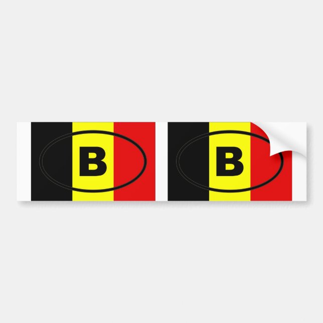 Belgium - B - European oval Bumper Sticker (Front)
