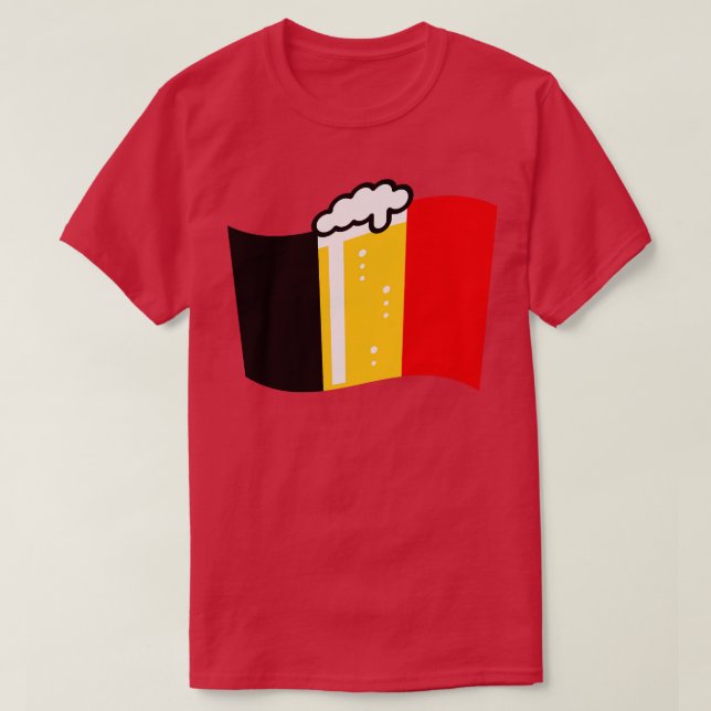 Belgium Beer Flag Nation Of Beer Beerland 4C T-Shirt (Design Front)