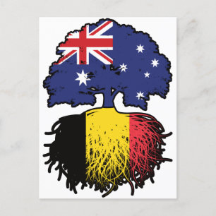 Belgium Belgian Australian Australia Tree Roots Postcard