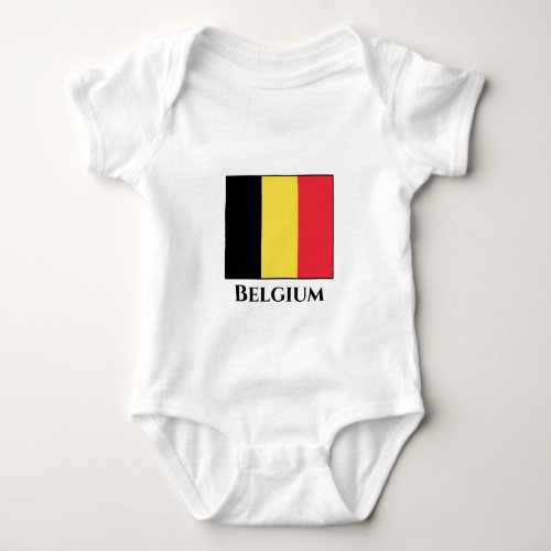 Belgium Belgian Flag Baby Bodysuit