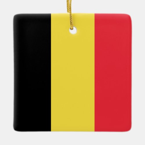 Belgium Belgian Flag Ceramic Ornament