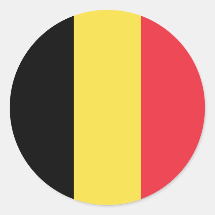 Belgium Belgian Flag Classic Round Sticker Zazzle