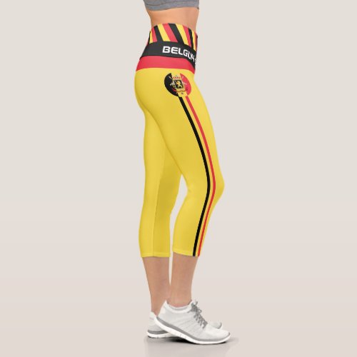 Belgium  Belgian Flag fashion Fitness Sports Ca Capri Leggings