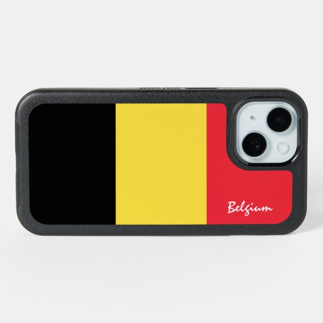 Belgium & Belgian Flag fashion, travel /sport iPhone 15 Case (Back Horizontal)