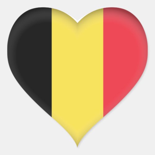 Belgium Belgian Flag Heart Sticker