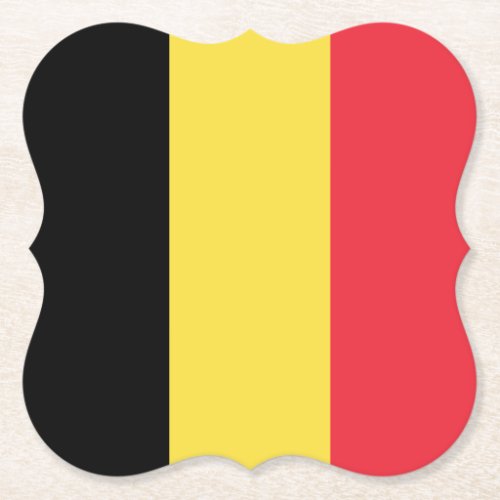 Belgium Belgian Flag Paper Coaster