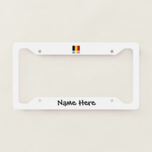 Belgium Belgian Flag Personalized License Plate Frame