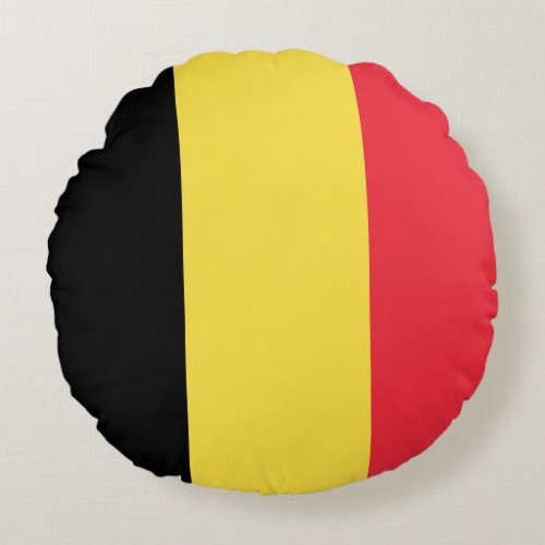 Belgium Belgian Flag Round Pillow