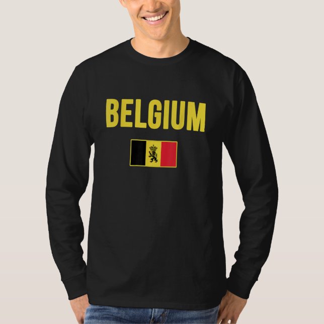 Belgium Belgian Flag Souvenir Belgie T-Shirt (Front)