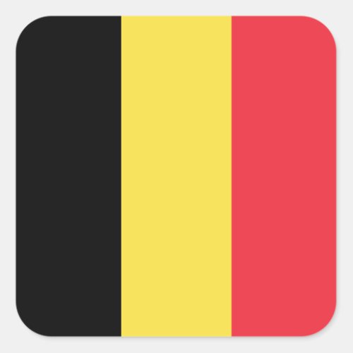 Belgium Belgian Flag Square Sticker