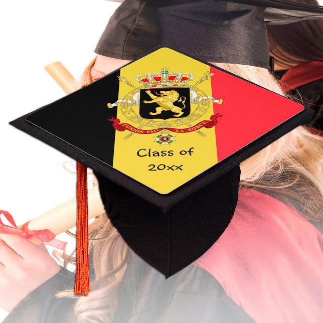 Belgium & Belgian Flag - Students / University Gra Graduation Cap Topper (Creator Uploaded)
