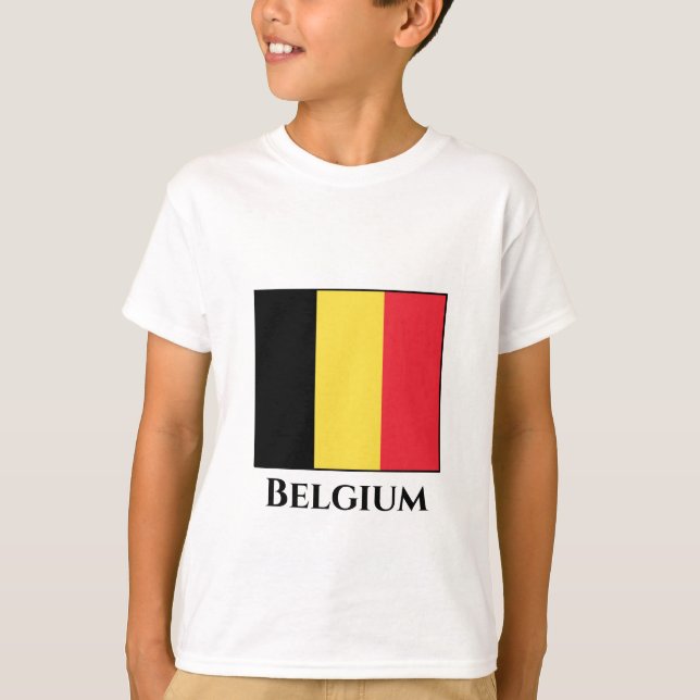 Belgium (Belgian) Flag T-Shirt (Front)