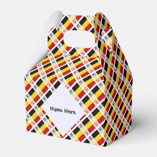 Belgium Belgian Flag Tiled Personalized Name Favor Boxes